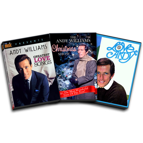 ANDY WILLIAMS: Greatest Love Songs/Love Andy/The Andy Williams Christmas Show (3-DVD Set)